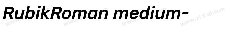 RubikRoman medium字体转换